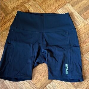Rip Curl Vaporcool Black Bike Shorts High Waist Performance